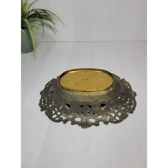 Vintage Pierced Brass Bowl - Picture 4 of 5